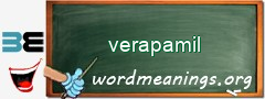 WordMeaning blackboard for verapamil